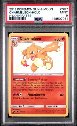 Charmeleon Shiny Holo SV7/SV94 PSA 9 Mint 2019 Pokemon Hidden Fates - Image 2