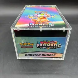 Pokemon TCG S&V Prismatic Evolutions Booster Bundle Display Case w/Acrylic Case - Image 1