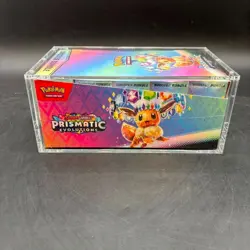 Pokemon TCG S&V Prismatic Evolutions Booster Bundle Display Case w/Acrylic Case - Image 4