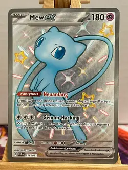 Mew EX 216/091 Shiny Paldeas Schicksale Deutsch NM Pokemon - Image 1