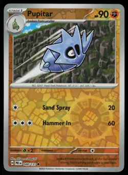 Pupitar 048/131 Common Prismatic Evolutions Pokemon Reverse Holo Near Mint - Image 1