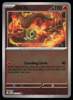 Chi-Yu 031/132 Uncommon Mega Evolution Pokemon Reverse Holo Near Mint - Image 1