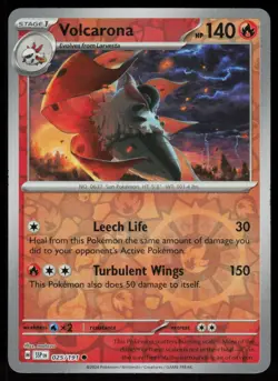 Volcarona 025/191 Common Surging Sparks Pokemon Reverse Holo Near Mint - Image 1