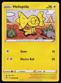 Helioptile 098/264 Common Fusion Strike Pokemon Near Mint - Image 1