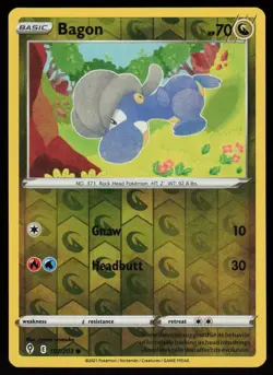 Bagon 107/203 Common Evolving Skies Pokemon Reverse Holo Lightly Played - Image 1