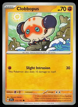 Clobbopus 112/191 Common Surging Sparks Pokemon Near Mint - Image 1