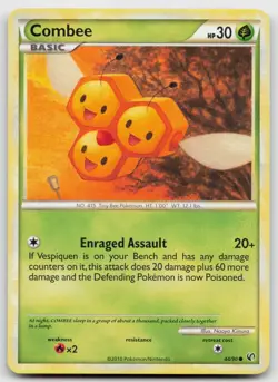Combee 44/90 Common HGSS Undaunted Pokemon MP - Image 1