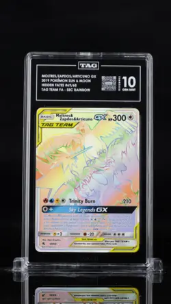 Pokemon Moltres/Zapdos/Articuno GX 2019 S&M HIdden Fates #69/68 Tag Team TAG 10 - Image 1