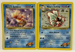 Pokemon TCG Misty's Seaking 55/132 and Goldeen 85/132 WOTC VINTAGE - Image 1