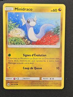 FRENCH MINIDRACO DRATINI 94/149 C SM BASE SET POKEMON MP 2017 - Image 1