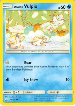 Alolan Vulpix 30/156 Common Ultra Prism Pokemon Near Mint - Image 1