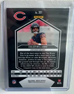 2024 Panini Mosaic - Rookies Caleb Williams #301 Silver Prizm (RC) - Image 2