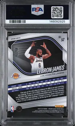 2024 Prizim Black LeBron James Mojo Prizm 2/25 Los Angeles Lakers PSA 9 - Image 2