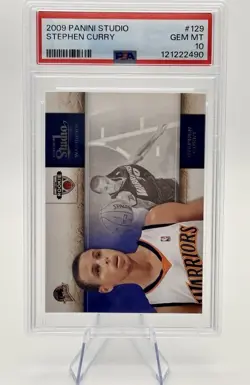 2009-10 Panini Studio Stephen Curry Rookie PSA 10 - Image 3