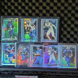 Topps Chrome NFL Detroit Lions 2024 7-Card Rookie Lot Gibbs Goff Hutchinson - Image 1