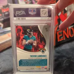 2021 Panini Phoenix - Heat Wave Trevor Lawrence #13 (RC) Psa 9 - Image 2