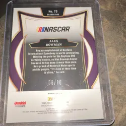 Panini 2025 Select Racing NASCAR Grandstand Gold Prizm Alex Bowman #73 /10 - Image 2