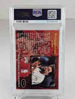 Michael Jordan #SS1 1995 Topps Stadium Club Spike Says Bulls NBA Card PSA 9 MINT - Image 3