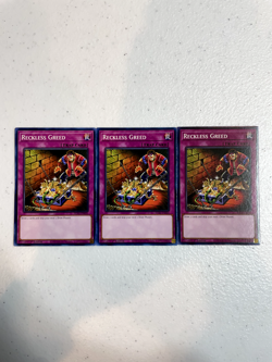 yugioh reckless greed common 3x egs1-en035 playset EGS1 - Image 1