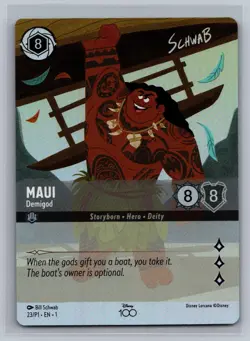 Maui - Demigod (Alternate Art) 23 Promo Disney100 Promos Lorcana Holo Near Mint - Image 1