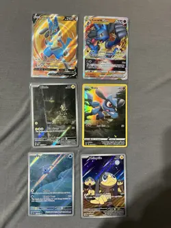 Lucario V & VSTAR Promo 6-Card mix Pokemon lot. Phione, blitzle, helioptile holo - Image 1