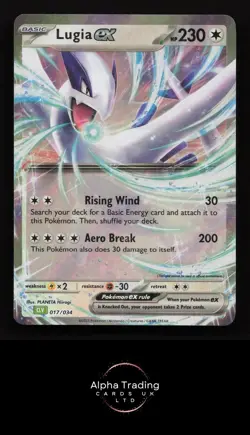 Lugia ex 017/034 Holo Classic Collection Trading Card Game Classic Pokemon NM - Image 1