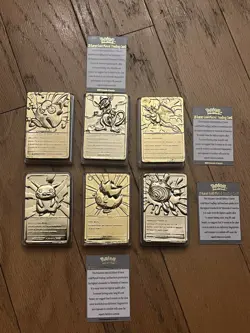 1999 Pokemon 23k Gold Plated Cards Burger King BK Complete Set Of 6 W/ 4 COAs - Image 2