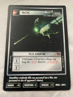 Star Trek CCG 1E Blaze of Glory PULSE DISRUPTOR Card NEVER PLAYED - Image 1