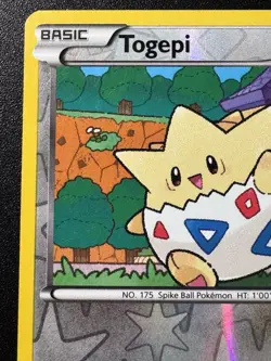 Togepi 102/135 B&W Plasma Storm Pokemon Card Reverse Holo Foil Rare MP - Image 3