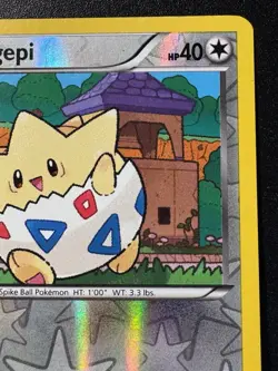 Togepi 102/135 B&W Plasma Storm Pokemon Card Reverse Holo Foil Rare MP - Image 4
