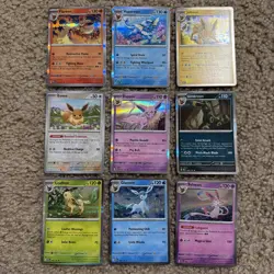 Pokemon TCG Prismatic Evolutions 9-Card Lot - Eevee & Evolutions Full Holo Set - Image 1