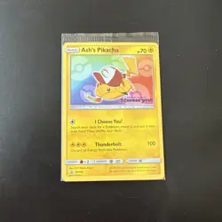 Ash’s Pikachu SM108 Non Holo Ultra Rare Promo Pokemon Card 👑MINT👑 - Image 1