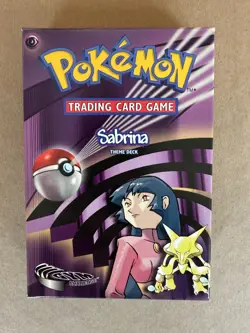 Pokemon Trading Card Game TCG Sabrina Theme Deck, CIB Unused, Sabrina's Alakazam - Image 1