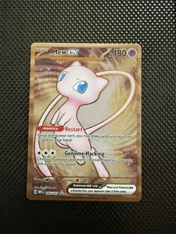 Pokemon Mew ex Scarlet & Violet Gold Holo Metal Promo Card 205/165 - Image 1