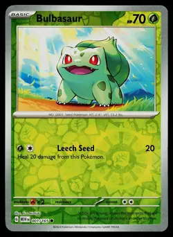 Pokemon Card Bulbasaur 001/165 Cosmos Reverse Holo Costco Exclusive - Image 1