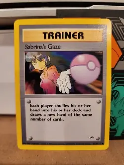 Pokemon Gym Heroes Sabrina's Gaze 125/132 Trainer VLP 2000 SHARP CARD SEE PICS - Image 1