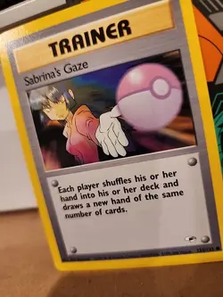 Pokemon Gym Heroes Sabrina's Gaze 125/132 Trainer VLP 2000 SHARP CARD SEE PICS - Image 2