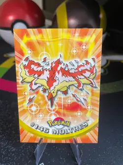 Pokemon TCG Topps Card #146 Moltres TV Animation Ed 2000 Topps Blue Logo - Image 1