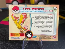 Pokemon TCG Topps Card #146 Moltres TV Animation Ed 2000 Topps Blue Logo - Image 2
