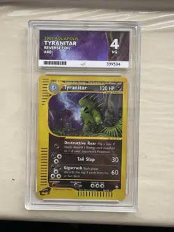 Pokemon Tyranitar Aquapolis Reverse Holo Card 40/147 Rare Ace 4 - Image 1