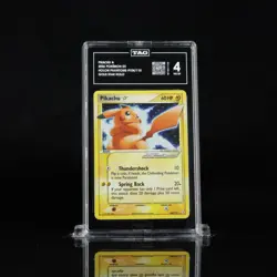 2006 Pokemon Gold Star Pikachu Holo EX Holon Phantoms TAG 4 #104 - Image 1