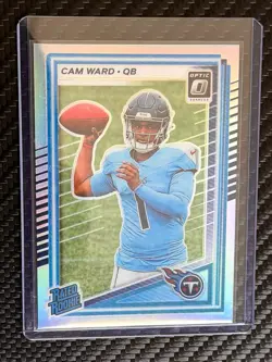 2025 Panini Donruss - Rated Rookie Cam Ward #350 Optic Holo Prizm Titans RC - Image 1