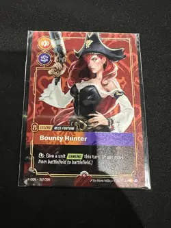 Riftbound MISS FORTUNE Bounty Hunter METAL Card Houston Prize Wall Promo - Image 1
