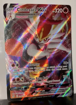 Pokemon TCG Cinderace VMAX Holo Ultra Rare Card Rebel Clash 036/192 - Image 1