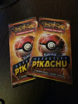 Detective Pikachu Movie 2019 Promo 2 Card Pack SM190 Pokemon New Sealed - Image 1