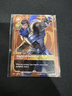Riftbound GAREN Might Of Demacia METAL Card Houston Prize Wall Exclusive Promo - Image 1