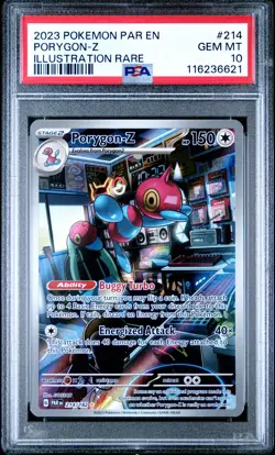 2023 POKEMON PAR EN-PARADOX RIFT ILLUSTRATION RARE #214 PORYGON-Z PSA 10 - Image 1