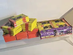BATMAN RETURNS Lot Of 90+ TRADING CARDS 1991 TOPPS Sealed Packs - Image 2