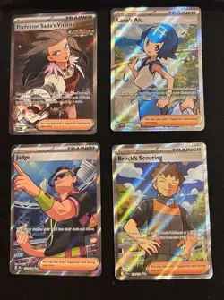 Pokemon TCG Trainer Full Art Holo Lot 8 (2023) Acerola, Briar, Sada - Image 3