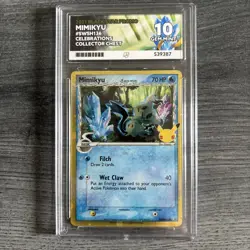 Pokemon TCG Mimikyu Delta Species SWSH136 Celebrations Black Star Promo ACE 10 - Image 1